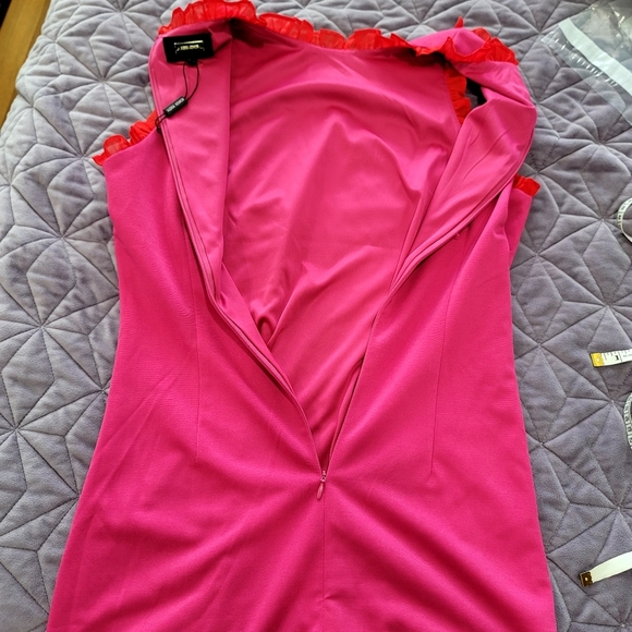 NEW ALEXIA ADMOR Sleeveless Ruffle Roma tic Sheath mini dress size sm pink - Picture 9 of 16